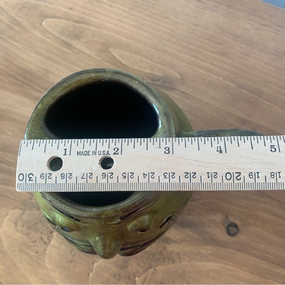 Vintage Holiday Designs USA Green Handlebar Mustache Ceramic Shaving Mug - Picture 15 of 15